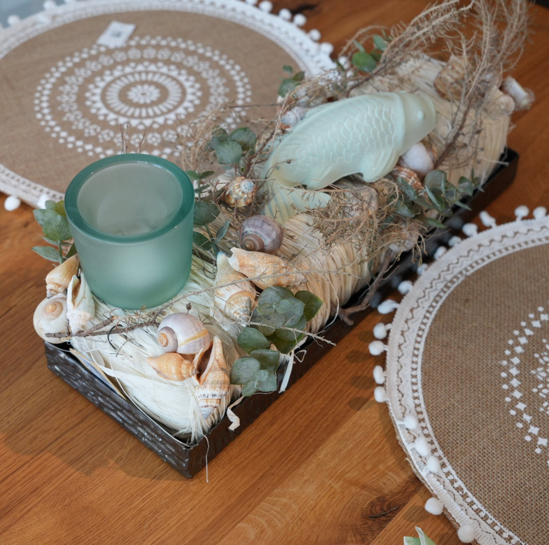 Sommergesteck mint-creme