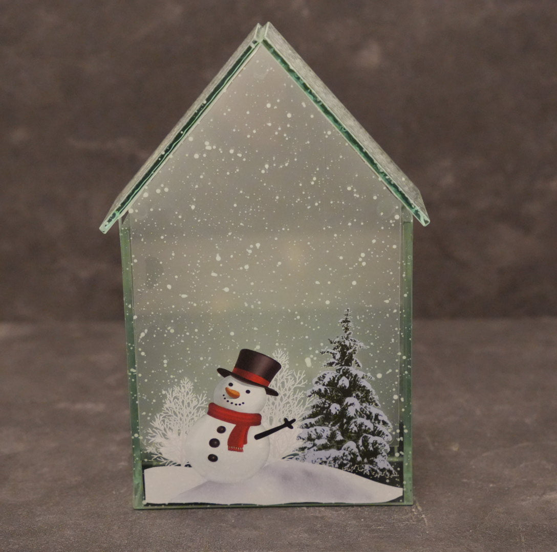 LED-Haus „Snowman“ – dekoratives LED-Haus mit Schneemann-Motiv für festliche Beleuchtung