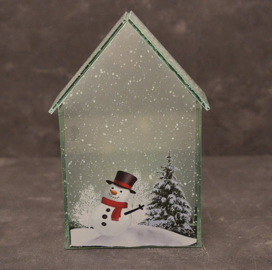 LED-Haus „Snowman“ – dekoratives LED-Haus mit Schneemann-Motiv für festliche Beleuchtung