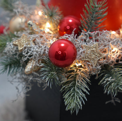 „Golden Spark – Weihnachtslicht im Holzblock“