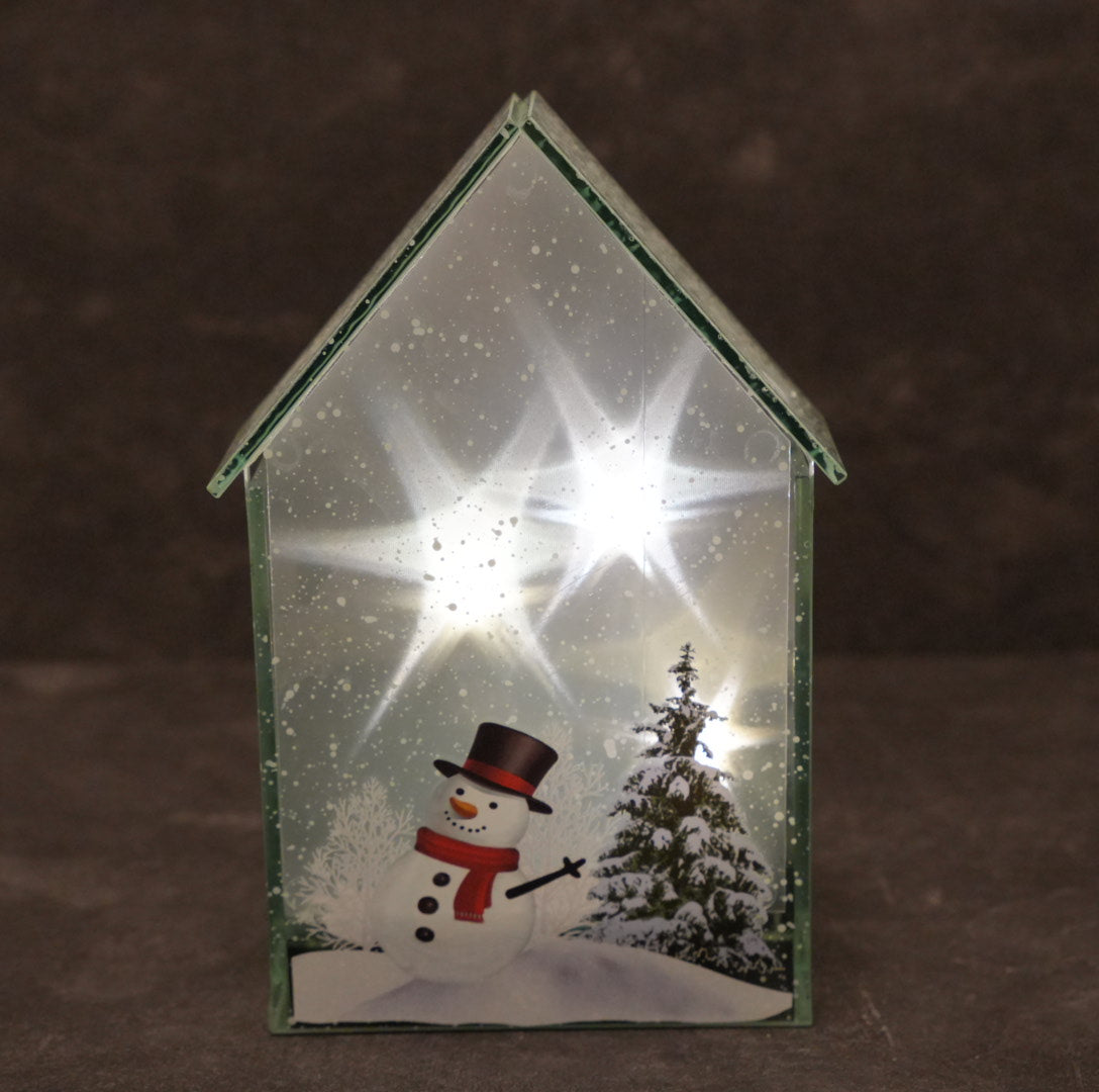 LED-Haus „Snowman“ – dekoratives LED-Haus mit Schneemann-Motiv für festliche Beleuchtung
