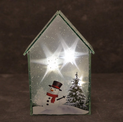 LED-Haus „Snowman“ – dekoratives LED-Haus mit Schneemann-Motiv für festliche Beleuchtung
