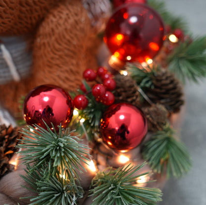 „Teddy-Weihnachtskranz Cozy Red Edition“
