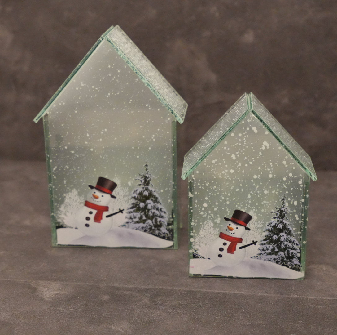 LED-Haus „Snowman“ – dekoratives LED-Haus mit Schneemann-Motiv für festliche Beleuchtung