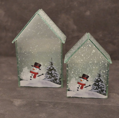 LED-Haus „Snowman“ – dekoratives LED-Haus mit Schneemann-Motiv für festliche Beleuchtung