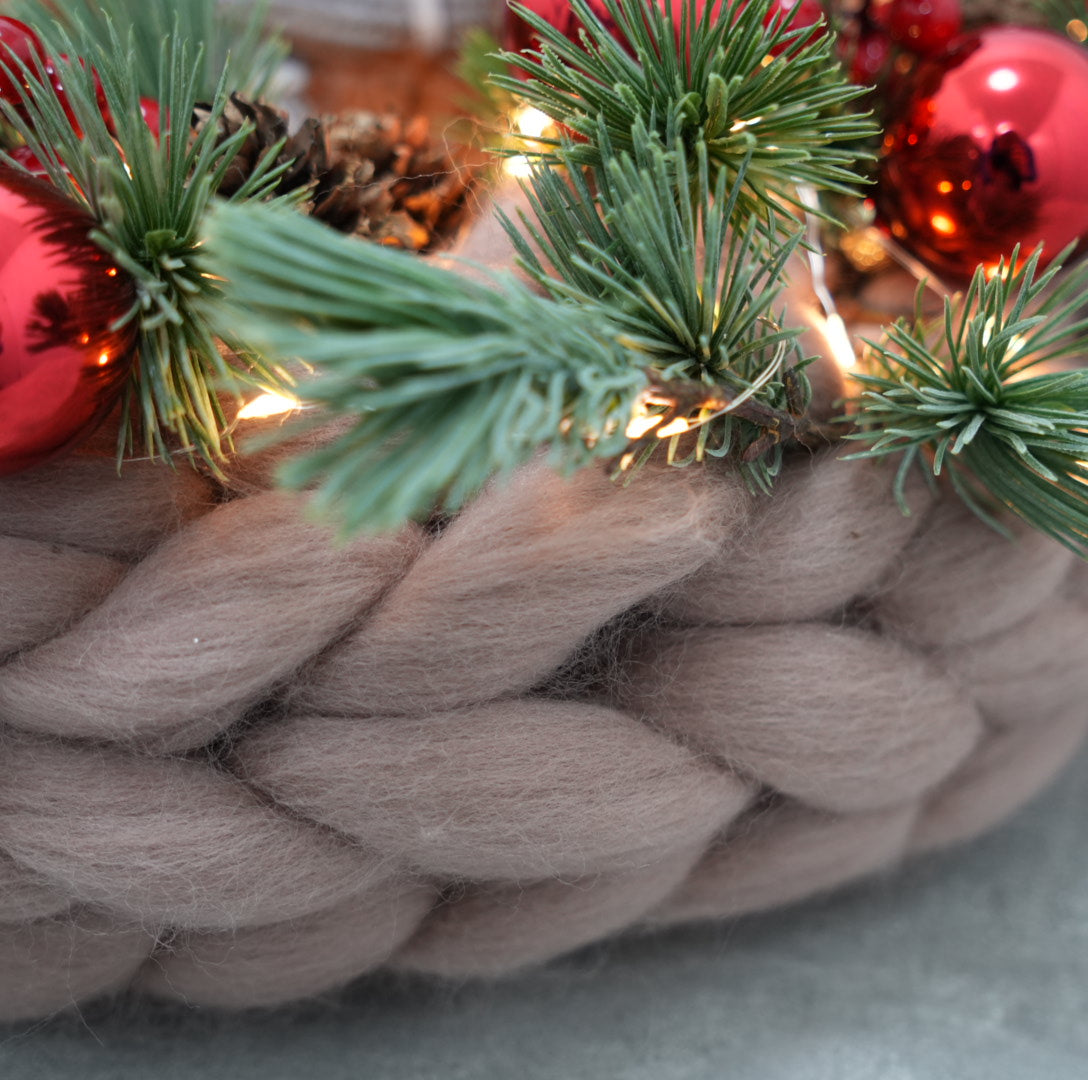 „Teddy-Weihnachtskranz Cozy Red Edition“