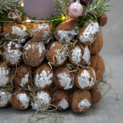 Adventskranz „Winterpflaume“ – Walnuss-Edition