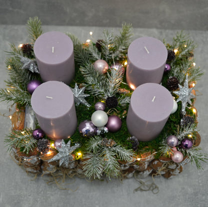 Adventskranz „Winterpflaume“ – Walnuss-Edition